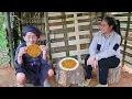 The old lady was excited to taste cornbread made by a homeless girl for the first time.