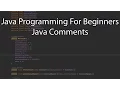 Java Programming For Beginners - Java Comments