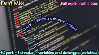 Java Tutorial Chapter 1 Variable And Datatype Part 1