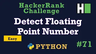 71 Detect Floating Point Number Hackerrank Python Solution Explained