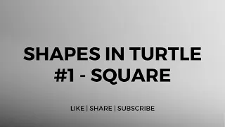 Make a Square in Turtle