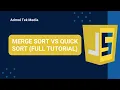 Merge Sort vs Quick Sort Explained Fastest Sorting Algorithm Sorting Algorithm Data Structures