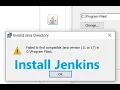How to fix Invalid Java Directory - Failed to find compatible Java version 11 or 17 Jenkins