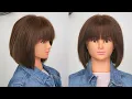 Best Bob With Bangs Hair Cutting Tutorial