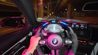 POV SLIDING A 575HP BMW M4 STAGE 2 CATLESS DOWNPIPES