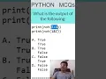 Quick Python Multiple Choice Solution Learn Python in One Minute