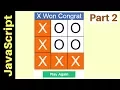 JavaScript - How To Make Tic Tac Toe Game In JS with source code Part