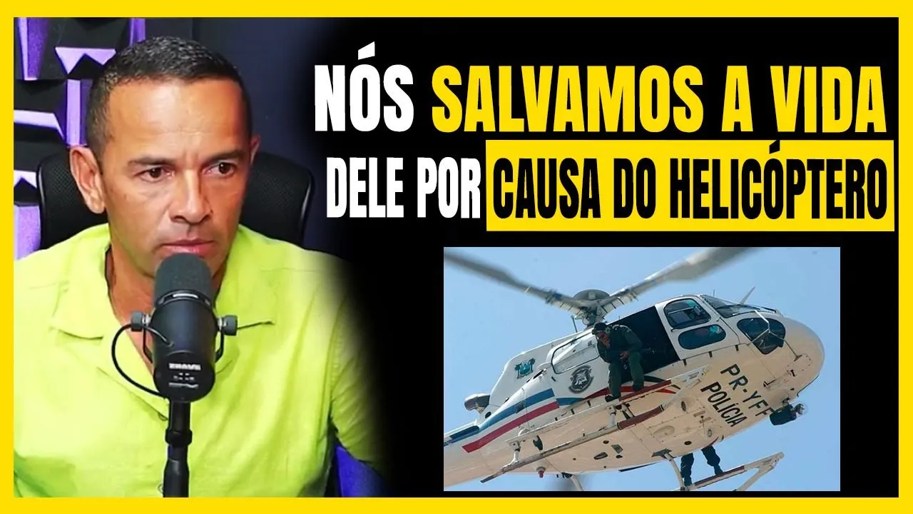 POLICIAL CONTA OCORRÊNCIA COM HELICÓPTERO, QUEIROZ PODCAST, PODCAST POLICIAL, ANDREMISSIO QUEIROZ