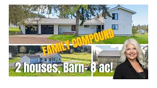 Moving to Sequim WA Home for Sale Multi-Gen Farmstead on 8 Acres Olympic Peninsula Living