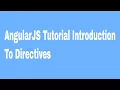 AngularJS Tutorial Introduction To Directives