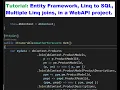 Tutorial WebAPI with EFCore and Linq Easy Entity Framework Linq to SQL examples July 2021