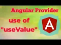 Use of useValue in Angular provider