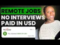 No Interview Remote Jobs That Pay in USD Beginner Friendly