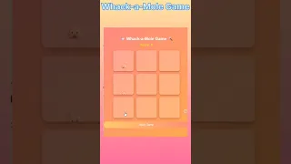 Whack-a-Mole Game in HTML CSS JavaScript Fun Coding Project