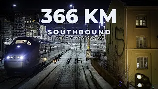 366 KM Southbound | Starry Winter Night Cab View 4K