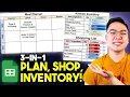 How to Make a MEAL PLANNER SHOPPING LIST in Google Sheets TUTORIAL