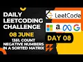 Daily Leetcode Challenge Day 8 Count Negative Numbers in a Sorted Matrix