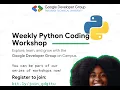 Introduction to Python Programming - GDGoC TTU weekly workshop