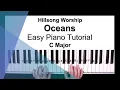 Oceans - Easy Piano Tutorial in C Major