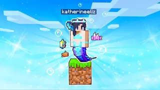 💜Minecraft One Block BUT I'm a MERMAID🧜🏼‍♀️