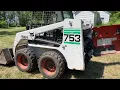 Bobcat 753 Skid Loader - Fresh Service 10-16 5 Tires 2324 Hours With 5 Bucket and Manure Forks