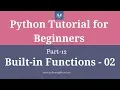 Python Tutorial For Beginners - Part