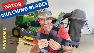 installing GATOR MULCHING BLADES on my John Deere