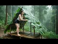 Download Lagu Building Shelter Alone in Heavy Rain | Female CEO OFF GRID Survival