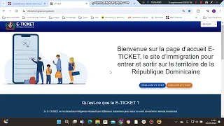 Comment faire son E-ticket gratuit pour la Republique Dominicaine