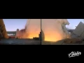 Slow Motion Footage of the Space Shuttle SRB Explosive Bolts During Launch