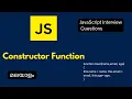 Constructor Functions JavaScript Interview Questions Malayalam