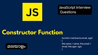 Constructor Functions JavaScript Interview Questions Malayalam