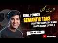 Semantic HTML Tags Urdu Hindi Header Footer Section Explained Lecture 10