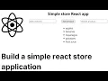 React Simple store app - React Typescript Project Tutorial for Beginners
