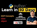 Python for Data Engineers Data Analysts OOP class object Beginners to Advance 30