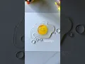 Cute egg easy drawing with water for