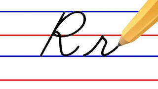 letter R cursive handwriting practice