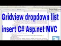 Gridview dropdown list insert C Asp net C