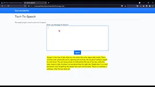 Web Text to Speech Tutorial using Web Speech API Synthesis DEMO
