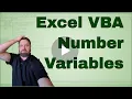 Using the Excel VBA Macro Number Variable Types Integer Long and Double