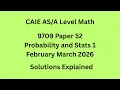 A Level Probability and Statistics 1 26 Solved