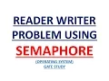 Reader writer problem using semaphore in GATEoperating system