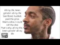 Nipsey Hussle Grinding All My Life official lyrics