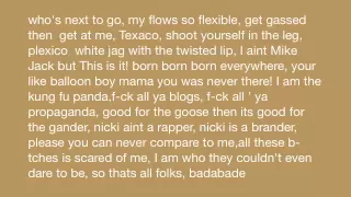 sweet dreams remix lil wayne beyonc nicki minaj lyrics on screen