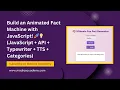 Build a Talking Fun Fact App with HTML CSS JavaScript API Categories TTS