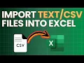 How to Import files into Excel