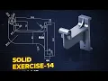 CATIA V5 Beginner Solid Modeling Exercise 14 3D Model from 2D Drawing