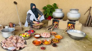 Cooking degi biryani within 1hour/Eid Mubarak/short recipe/biryani recipe/how to cook/ village life 