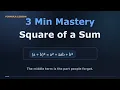 Square of a Sum a b 2 Algebra Formula Lesson