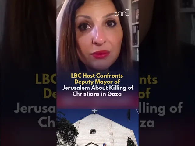 ⁣After denying the existence of churches and Christians in G@za, LBC host confronts DM of Jerusalem.